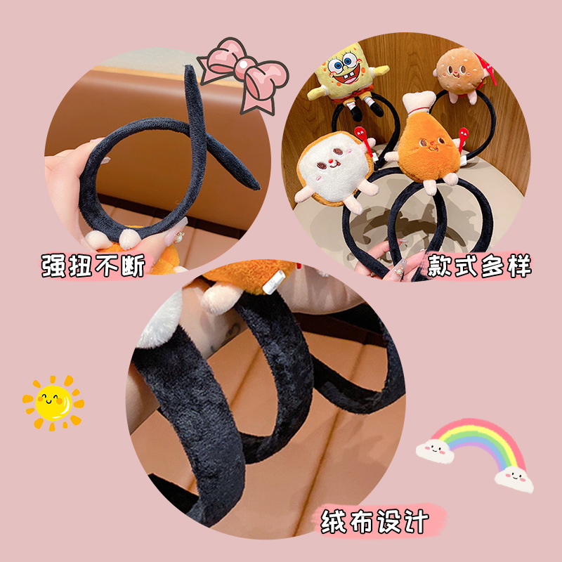 趣味仿真热狗汉堡薯条发箍卡通毛绒儿童宝宝创意搞怪装扮表演发饰详情7