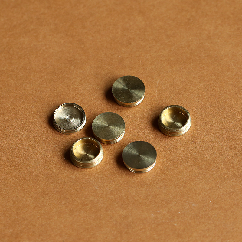111 Brass small pendant, automotive brass keychain, medium-sized hollow gourd base bottom cover accessory pic 5