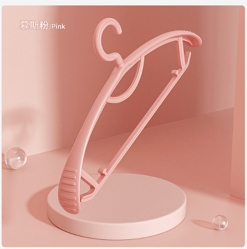 Seamless, anti-slip, thickened wide-shoulder clothes hanger, multi-functional dry and wet dual-purpose plastic clothes drying rack, household adult storage clothes hanger pic 7