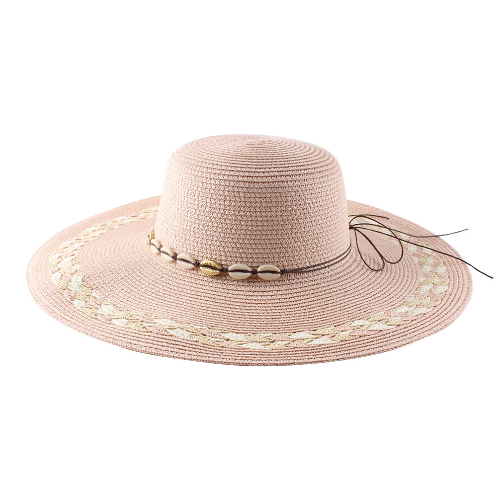 Protector solar Señora Gran longitud trenzada visera sombrero nuevo estilo sombrero de moda mujer versión coreana primavera verano viaje playa sombrero de paja personalizado pic 19