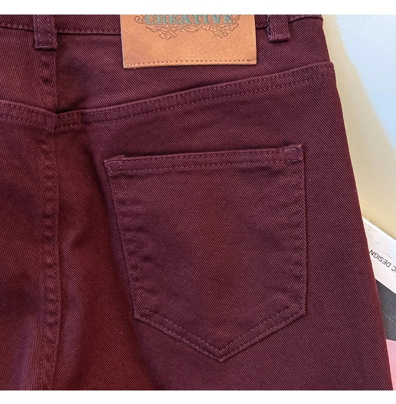 新款高腰复古小个子加绒九分直筒裤深蓝色牛仔裤阔腿裤女秋冬2024详情20