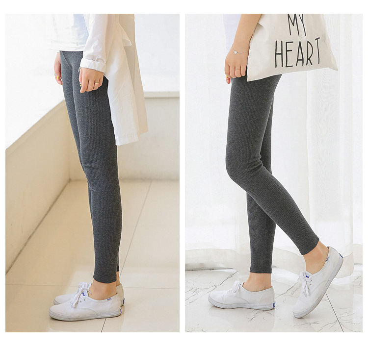 Nine-inch vertical striped tights for women, new spring and autumn cotton skinny pants, wholesale from Yiwu pantyhose manufacturer pic 8