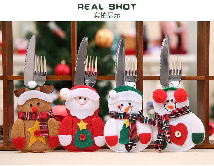Yuanchuang Christmas decoration Products, Christmas table decorations, Christmas tableware sets, Santa Claus knife and fork sets pic 5