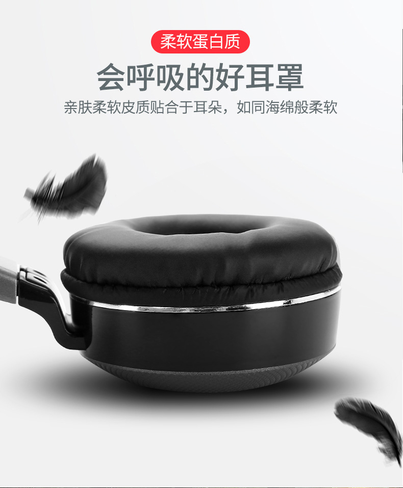 Cross-border over-ear wireless Bluetooth headphones ST16 retractable folding radio card Bluetooth headphones factory pic 10