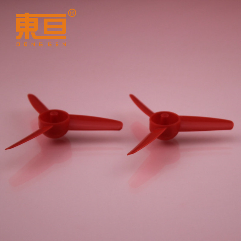 Φ803Y1A red three-blade propeller fan blade toy accessory small production part 1mm hole pic 5