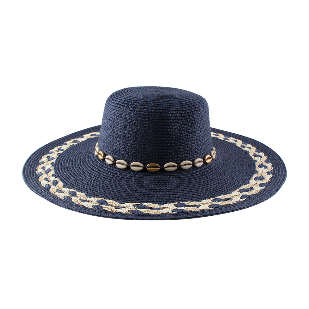 Protector solar Señora Gran longitud trenzada visera sombrero nuevo estilo sombrero de moda mujer versión coreana primavera verano viaje playa sombrero de paja personalizado pic 20