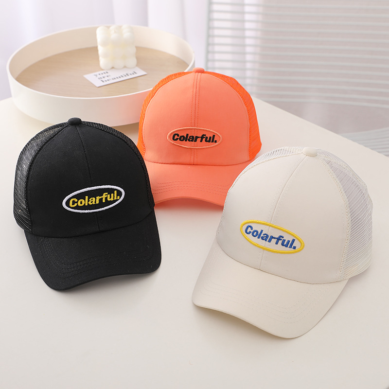 Sombreros para niños verano niñas sombrero de pato bebé mid-big boy gorra de béisbol para niños sombreado protección solar malla sombrero marca de marea pic 3