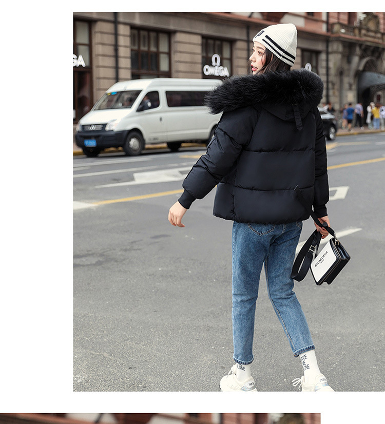 New winter cotton-padded jacket, thickened cotton-padded jacket, down cotton-padded jacket for women, short Korean-style fitted hooded bread jacket pic 20