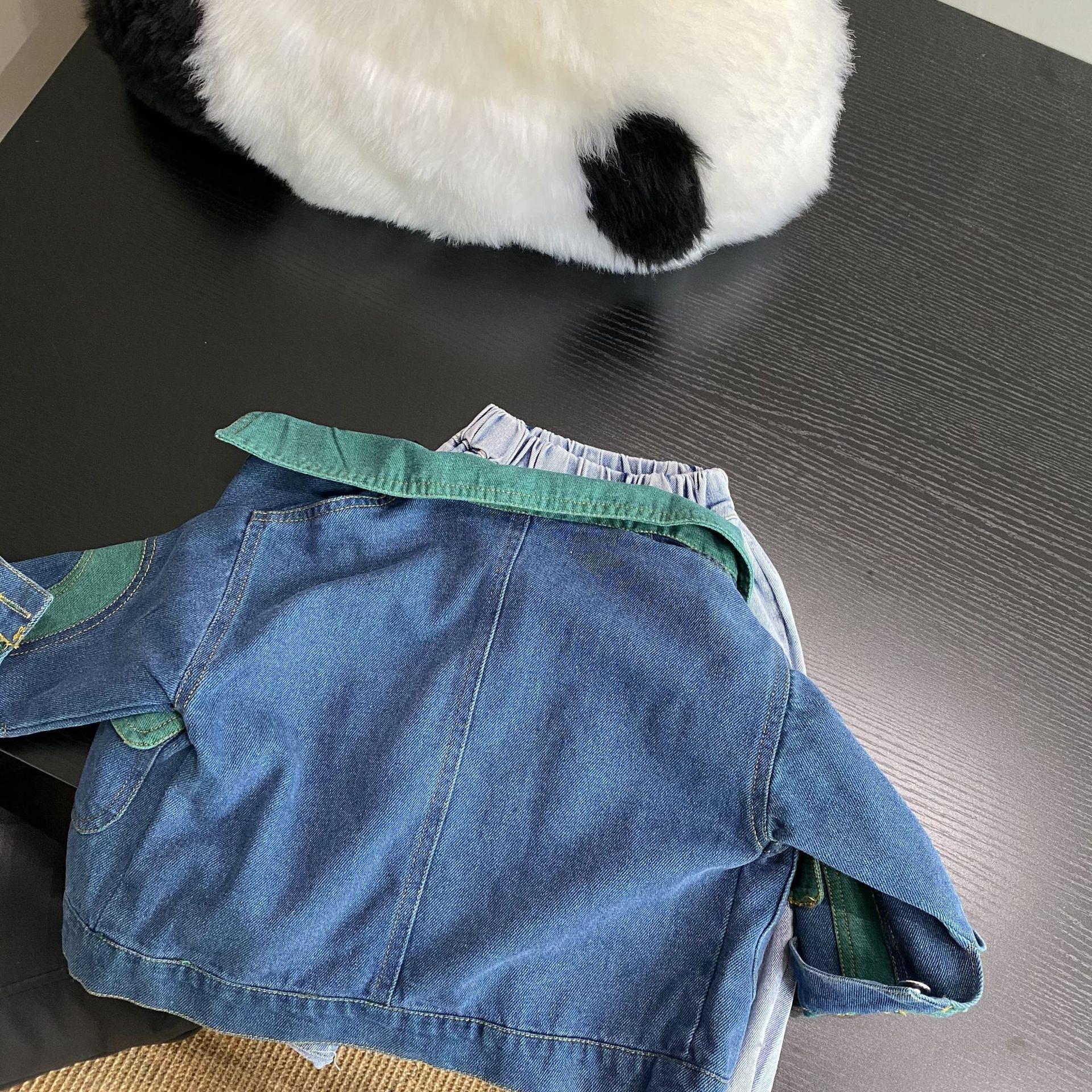 儿童春装外套2023男童拼色牛仔外衣小童宝宝春秋韩版休闲潮款上衣详情6