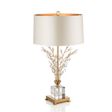 American-style creative ceramic gourd table lamp, bedside lamp, retro living room and study decorative lamp, simple American-style lighting fixtures, European style pic 10