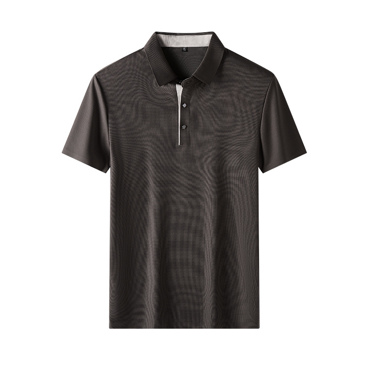 夏季男士冰丝短袖t恤清爽透气细腻柔软休闲轻奢商务舒适polo衫详情16