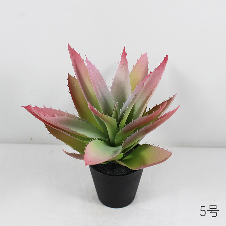 Artificial aloe vera potted plant, mini indoor decoration, artificial tree, artificial small green plant, Nordic artificial green plant ornament, reed pic 13