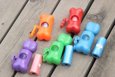 Pet supplies, pet plastic garbage bags with bone-shaped toilet picks, one bone per bag, wholesale of pet cleaning supplies pic 5