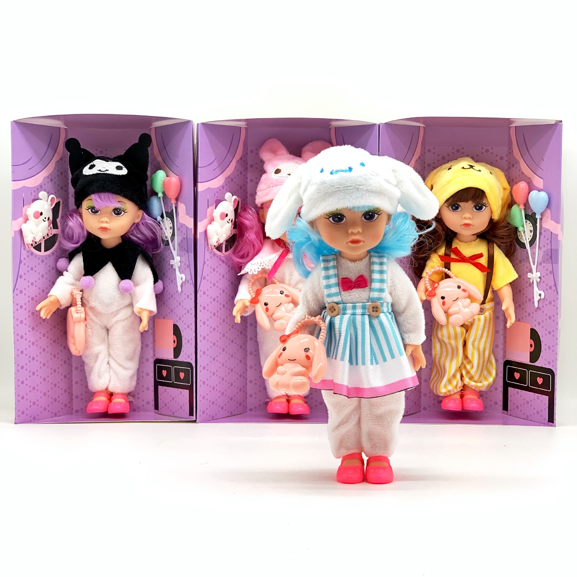 Cross-border foreign trade toys, 10-inch Kuromi Little Devil Vinyl Doll, Cinnamon Dog Music figurine from Sanrio, Japan pic 18