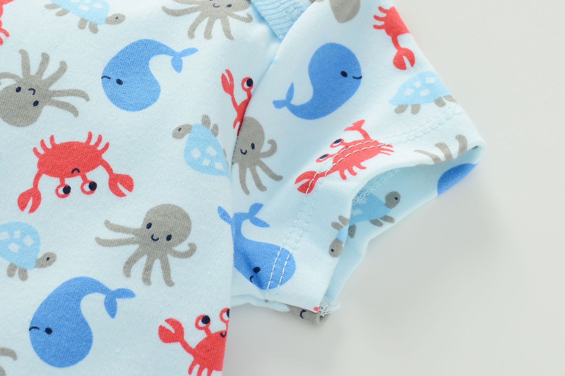 Summer 2021 new long-sleeved and short-sleeved crawling suits for infants and children aged 0-1, cartoon crawling suits, foreign trade miscellaneous styles, long-sleeved and short-sleeved crawling suits pic 9