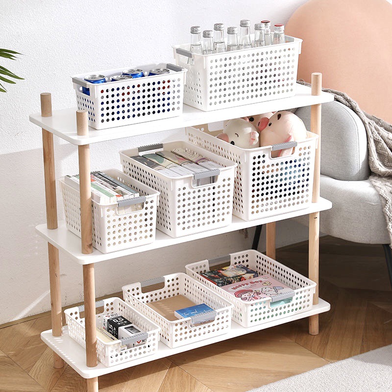 北欧透明家用大容量垃圾桶桌面创意简约客厅废纸篓网红手提收纳桶详情11