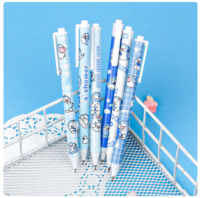 Cute style Instagram Little Shark limited edition press gel pen student exam press pen 0.5mm black water press pen pic 7