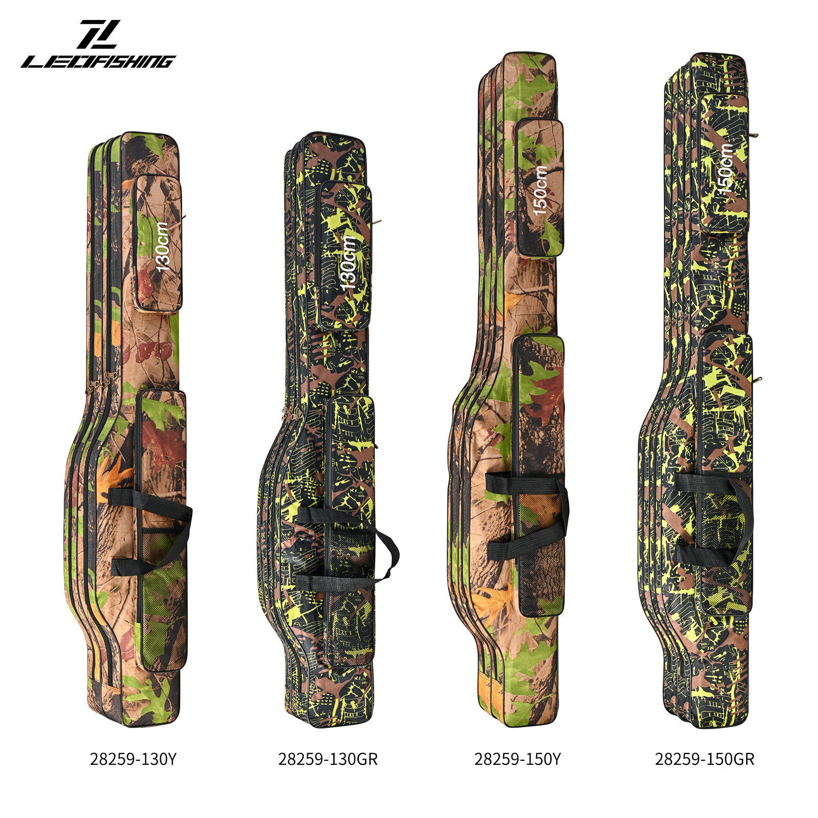 LEO/ Leou 28259 [Camouflage Fishing Rod Bag] Foldable Cross-border European Fishing Gear Bag pic 1