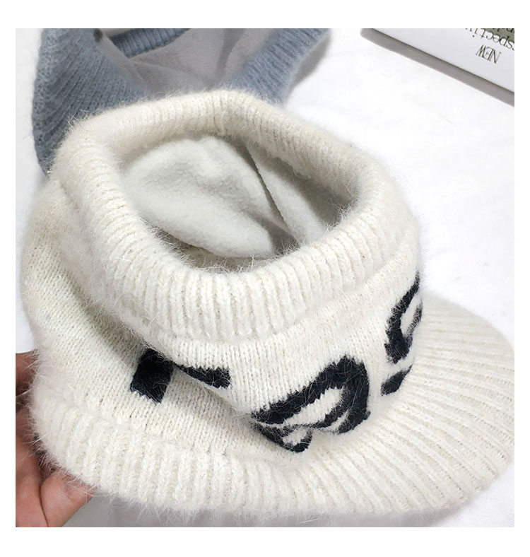 La versión coreana de punto letras empty top sombrero de pato mujer otoño invierno sombrero de moda versátil ins marca de moda sin top sombrero de hilo pic 13