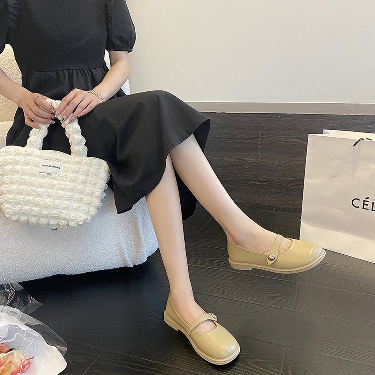 浅口低跟软面小皮鞋女2022年夏季新款学院风休闲舒适女式单鞋批发详情17
