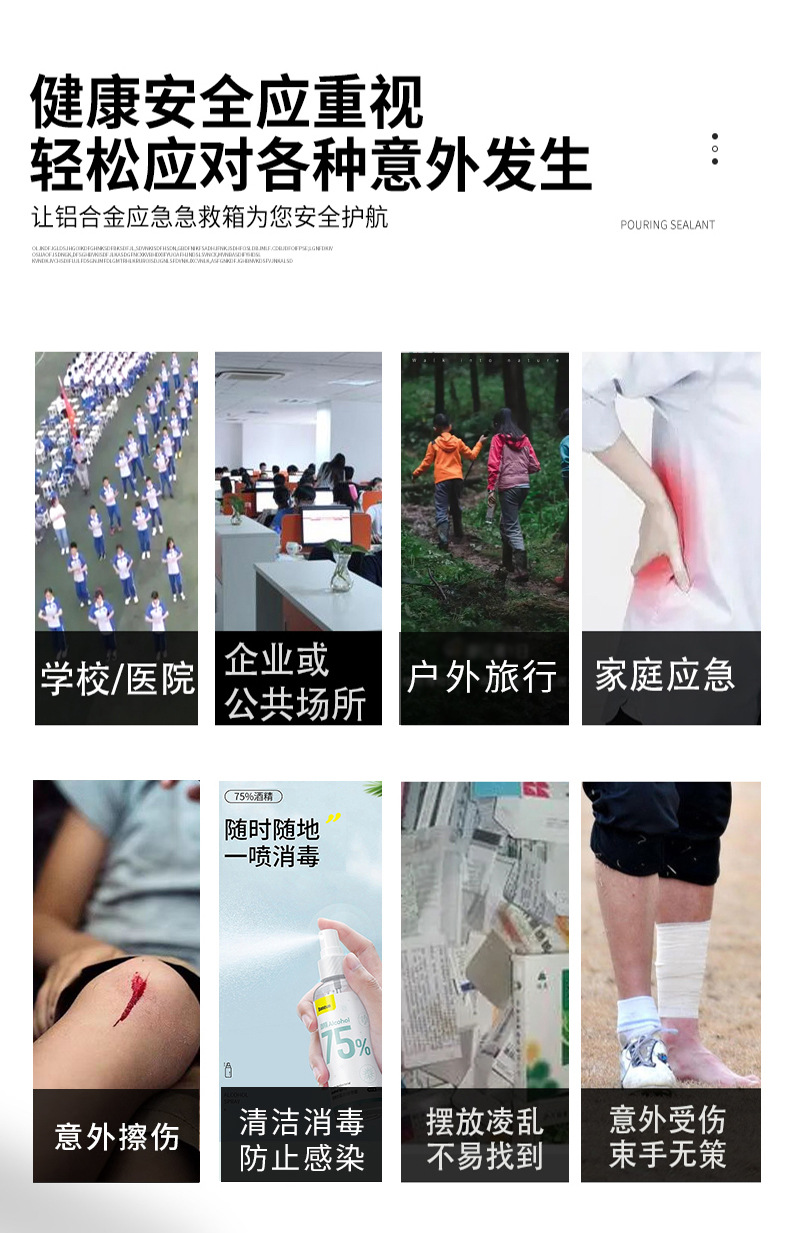 急救套装家用便携应急箱包户外手提EVA应急救援包车载急救应急包详情3
