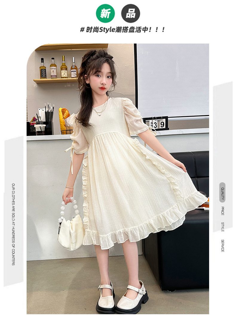 2024 New summer dress for girls, a sweet princess dress for older children, a stylish and sweet long dress for kids pic 2