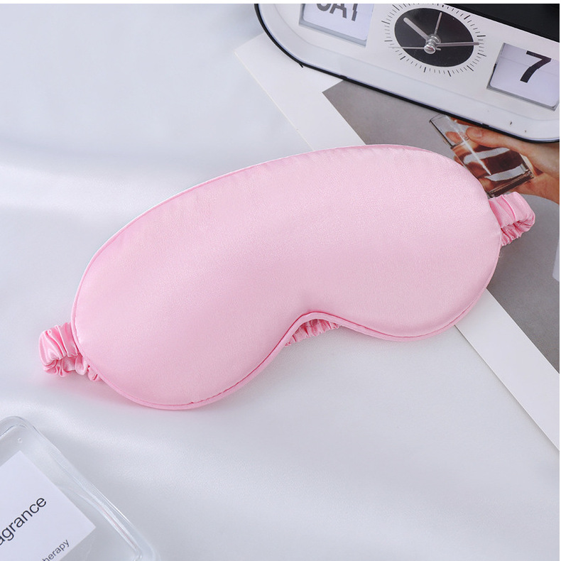 眼罩仿真丝双面桑蚕丝遮光睡眠眼罩加印logo户外出行必备现货批发详情56