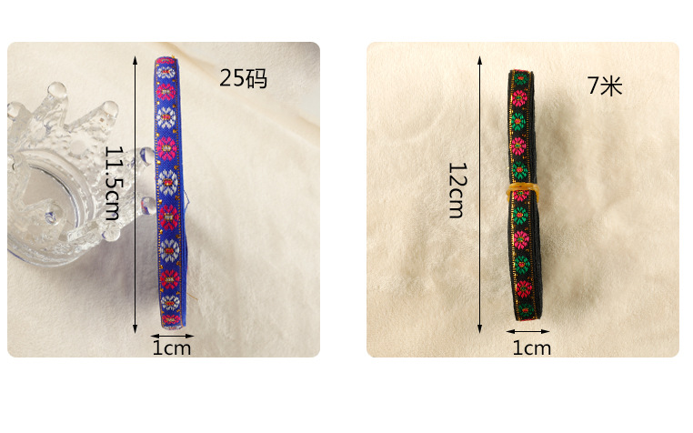 1cm ethnic style lace jacquard webbing, an accessory for Miao ethnic minority clothing pic 5