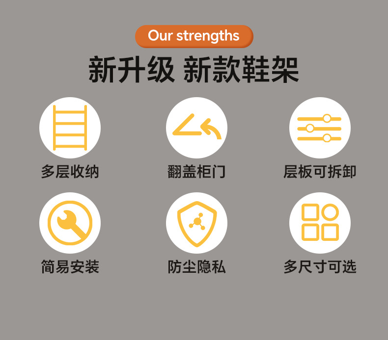 简易鞋柜家用塑料收纳架宿舍置物架多功能入户防尘鞋架批发详情3