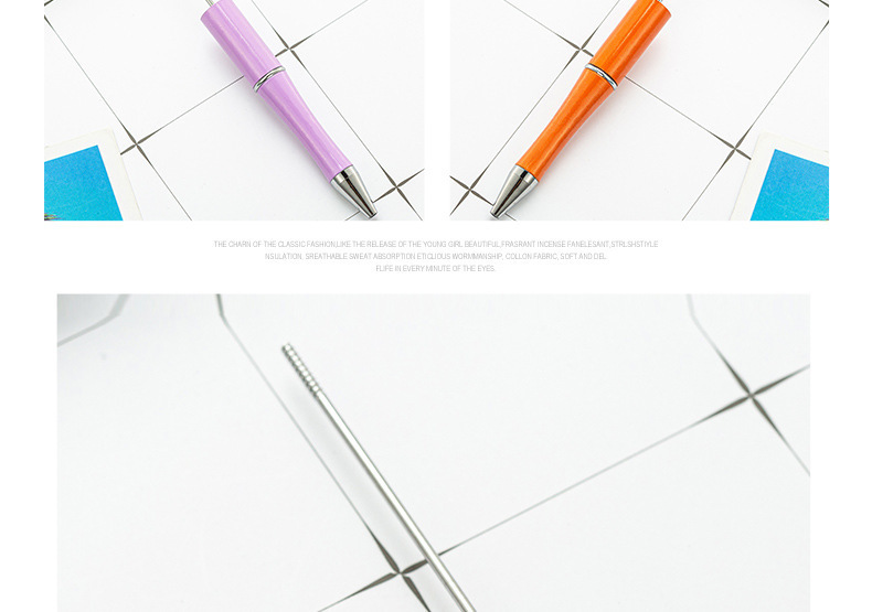 Wholesale of bead pens in stock, creative diy plastic bead pens, ballpoint pens, printable plastic bead ballpoint pens pic 18