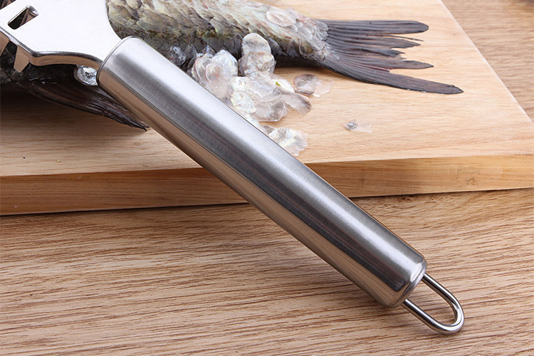 Kitchen small tools: stainless steel fish scale planer, stainless steel fish killing brush, fish scale scraper, descaling knife, brush pic 5