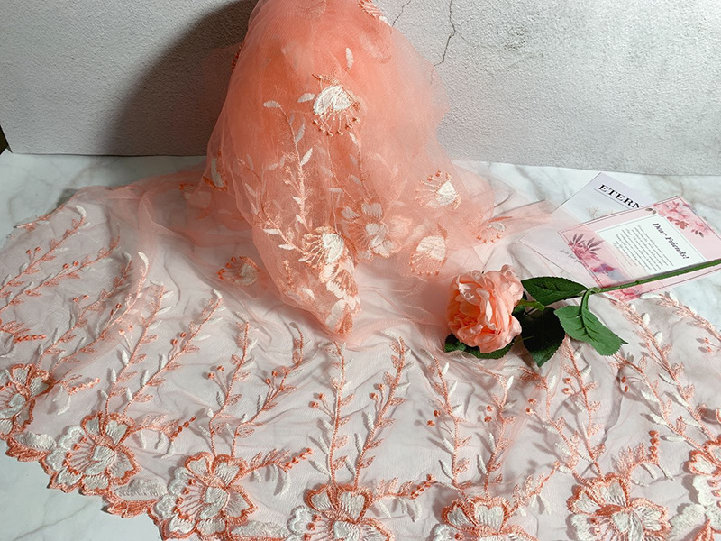 Factory direct sales of home textile accessories, embroidery, small butterfly fabric, skirts, wedding dresses, lace accessories, customization pic 8