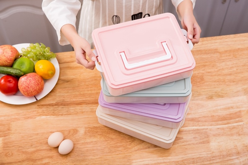 鸡蛋盒饺子盒冰箱保鲜收纳盒冻饺子馄饨盒分格托盘0750详情2