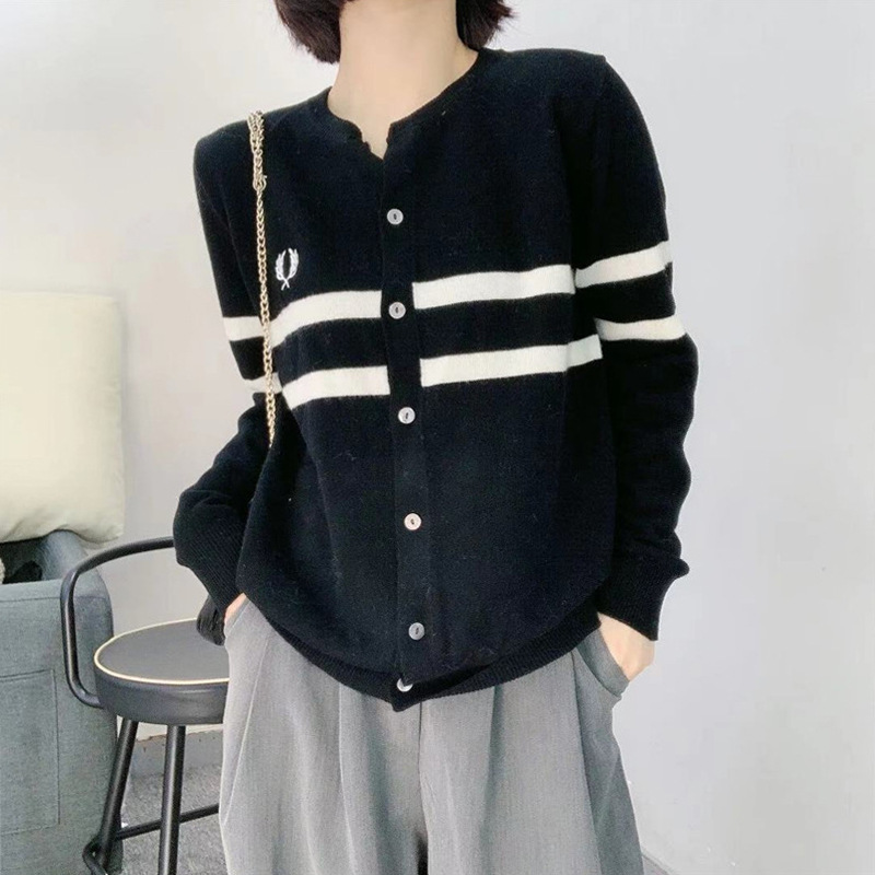 撞色针织开衫女新款韩版洋气内搭打底上衣气质宽松百搭毛衣外套潮详情4