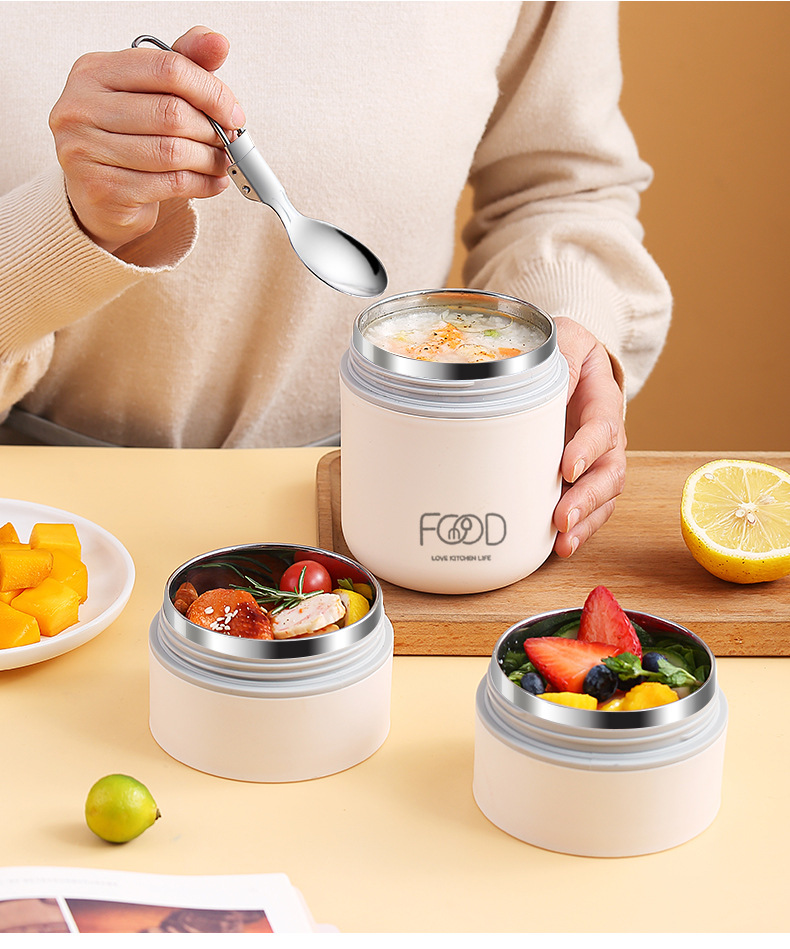 Insulated lunch box, soup box, office insulated bucket, small soup box, soup cup, porridge cup, soup pot, portable breakfast box, compact pic 23