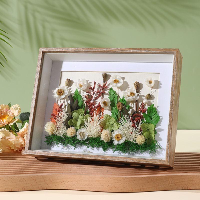 永生花相框玫瑰花满天星苔藓家居摆件情人节圣诞节母亲节生日礼物详情9