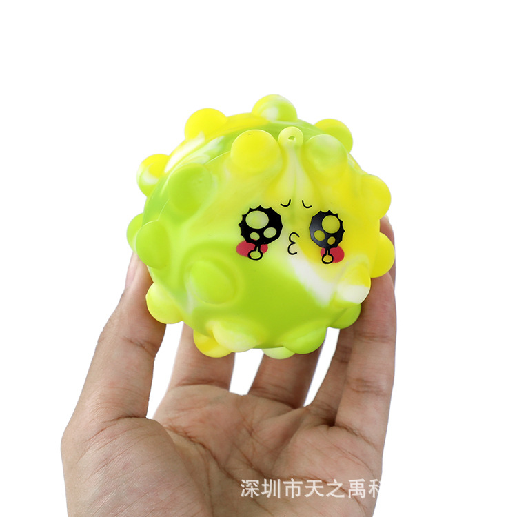 Cross-border best-selling silicone Pioneer balls, 3d finger press release and stress relief bubble balls, optional expression stress relief balls pic 4
