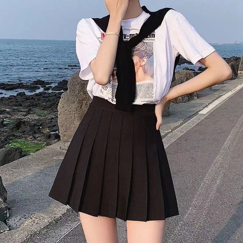 Pleated skirt 2023 new large-sized half skirt for women, JK skirt for spring and summer, all-roundable for chubby girls, high-waisted short skirt, A-line skirt pic 2