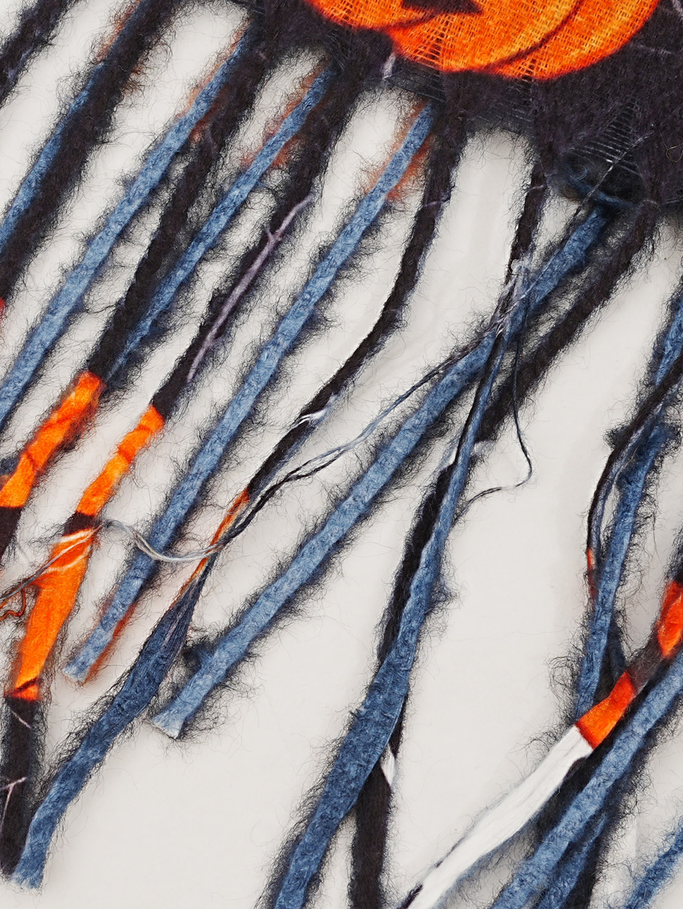 New faux cashmere black Halloween ghost pumpkin digital print scarf Magic Awakening Wizard hat set pic 6