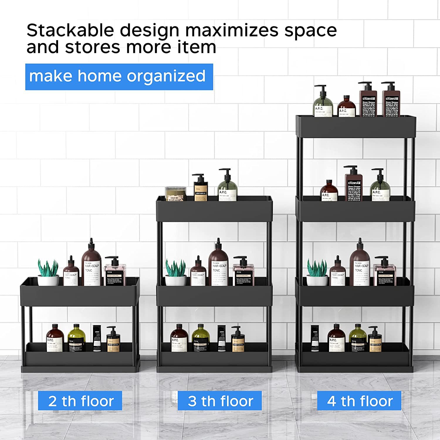 Amazon pull-out double-layer storage rack, kitchen sink, disassemblable storage countertop, spice rack, seasoning storage rack pic 8
