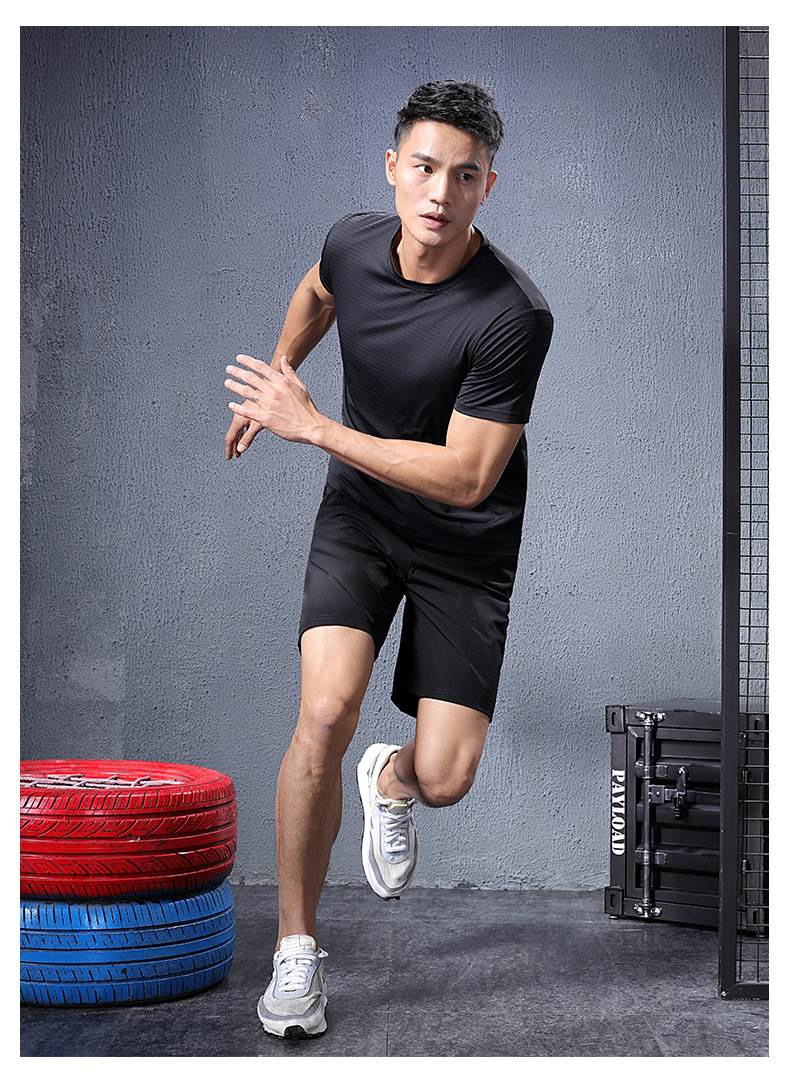 Summer Popfei sports T-shirts for men, ice silk quick-drying clothes, fitness wear, running training, outdoor short-sleeved shirts, in stock for wholesale pic 20