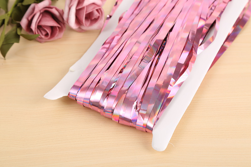 Colorful rain silk curtain thickened wedding decoration, party birthday event scene decoration, colorful tassel rain silk door curtain pic 8