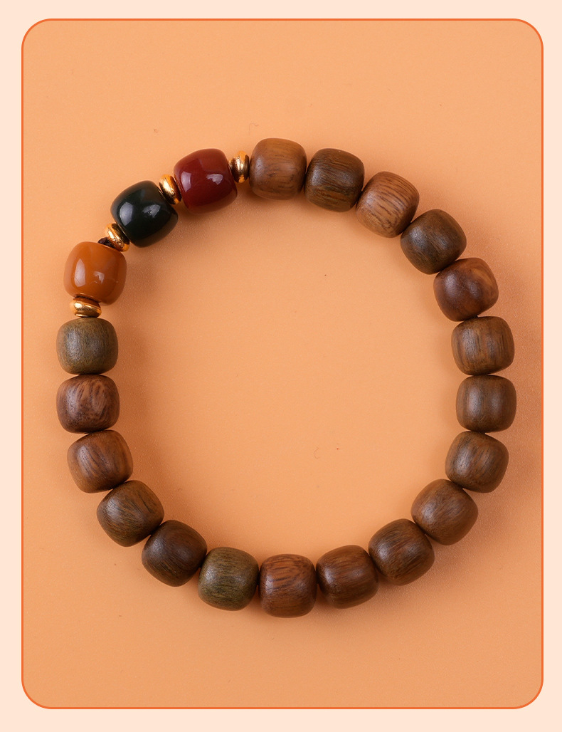 厂家批发绿檀黑檀芭比檀香男女款念珠手链手串佛珠DIY文玩单圈详情12