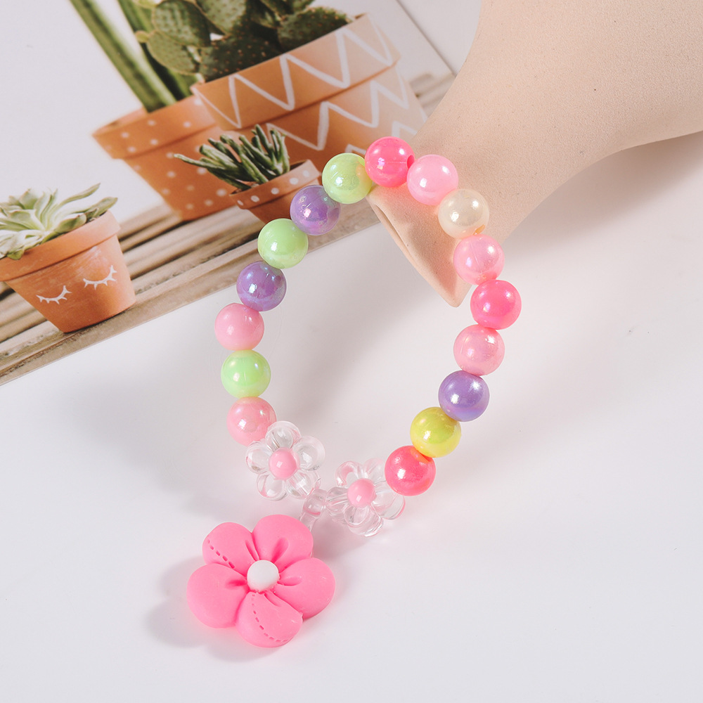 新款亚克力儿童卡通手链 儿童可爱饰品手链手环 厂家批发彩珠手链详情3