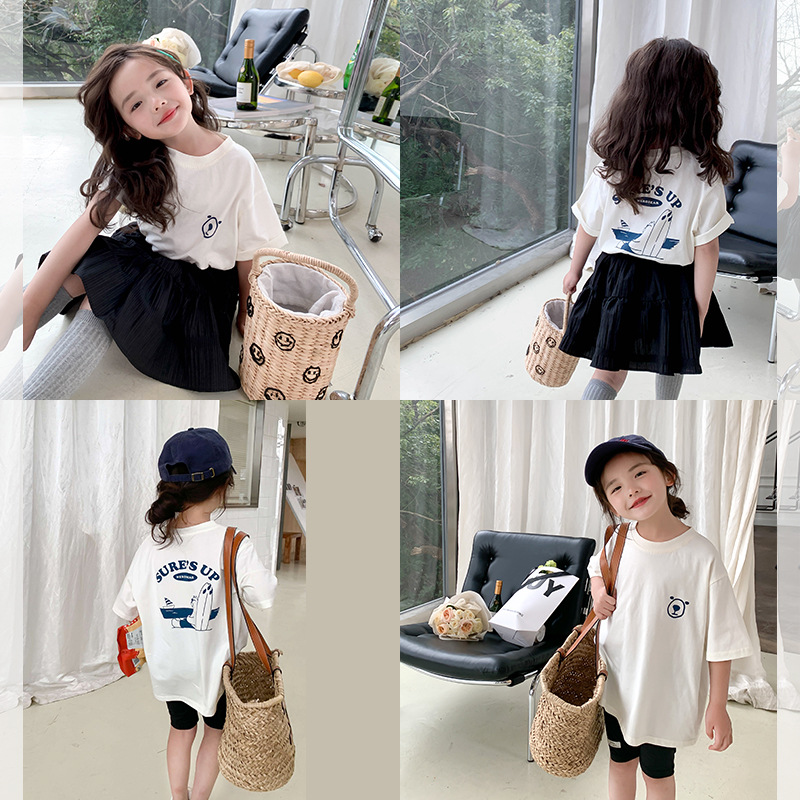 艾摩贝贝2023夏新款童装男女童宝宝可爱T恤儿童数码印花卡通短袖详情4