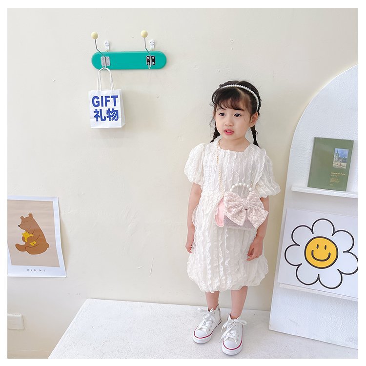 可爱女童斜挎包小香风时尚儿童手提斜背包包公主淑女珍珠包单肩包详情15