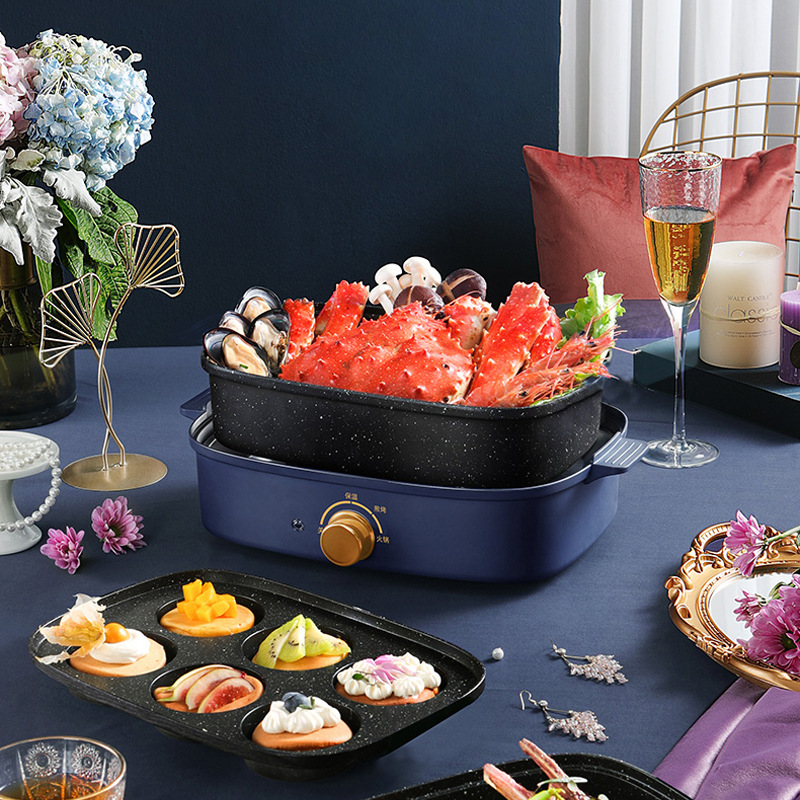 网红款迷你三明治机鸡蛋仔华夫饼早餐机三合一礼品多功能跨境详情8