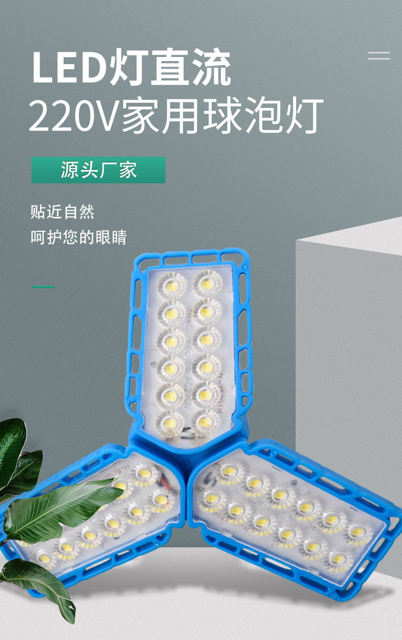 LED高亮低压灯便携式风扇造型灯三叶灯地摊摆摊夜市灯厂家直供详情1