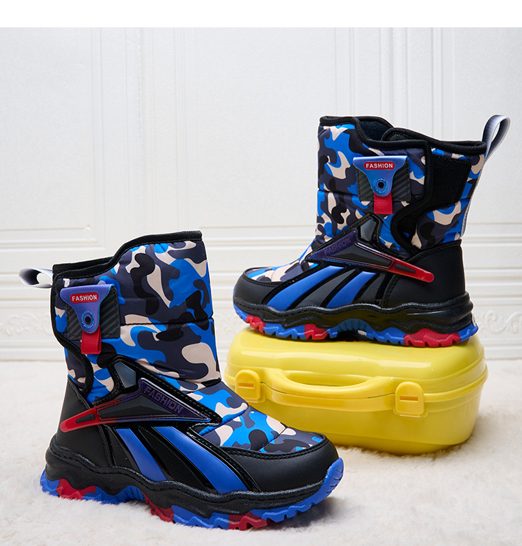 跨境儿童棉鞋现货2024冬季新款男童TPR平底女童加绒保暖棉鞋详情11