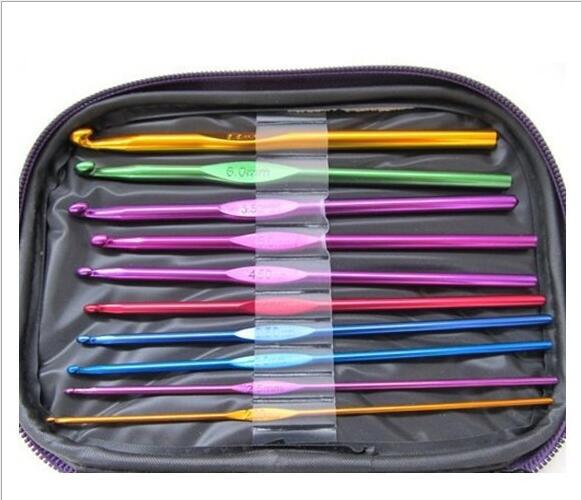 【 Manufacturer 】 Batch of soft-handled crochet hooks, full set of DIY hand-woven needles, metal aluminum TPR crochet hooks pic 7